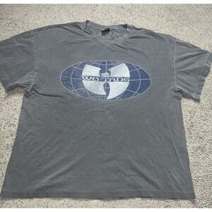 Rare Wu-Tang Clan Vintage 90s Rap Tee Shirt Brockrum Black Made In USA Large